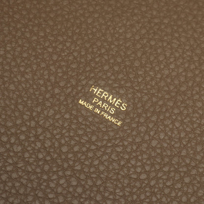 ピコタンロックMM エトゥープ ハンドバッグ トリヨンクレマンス グレーブラウン ゴールド金具 K刻印 エルメス バッグ HERMES