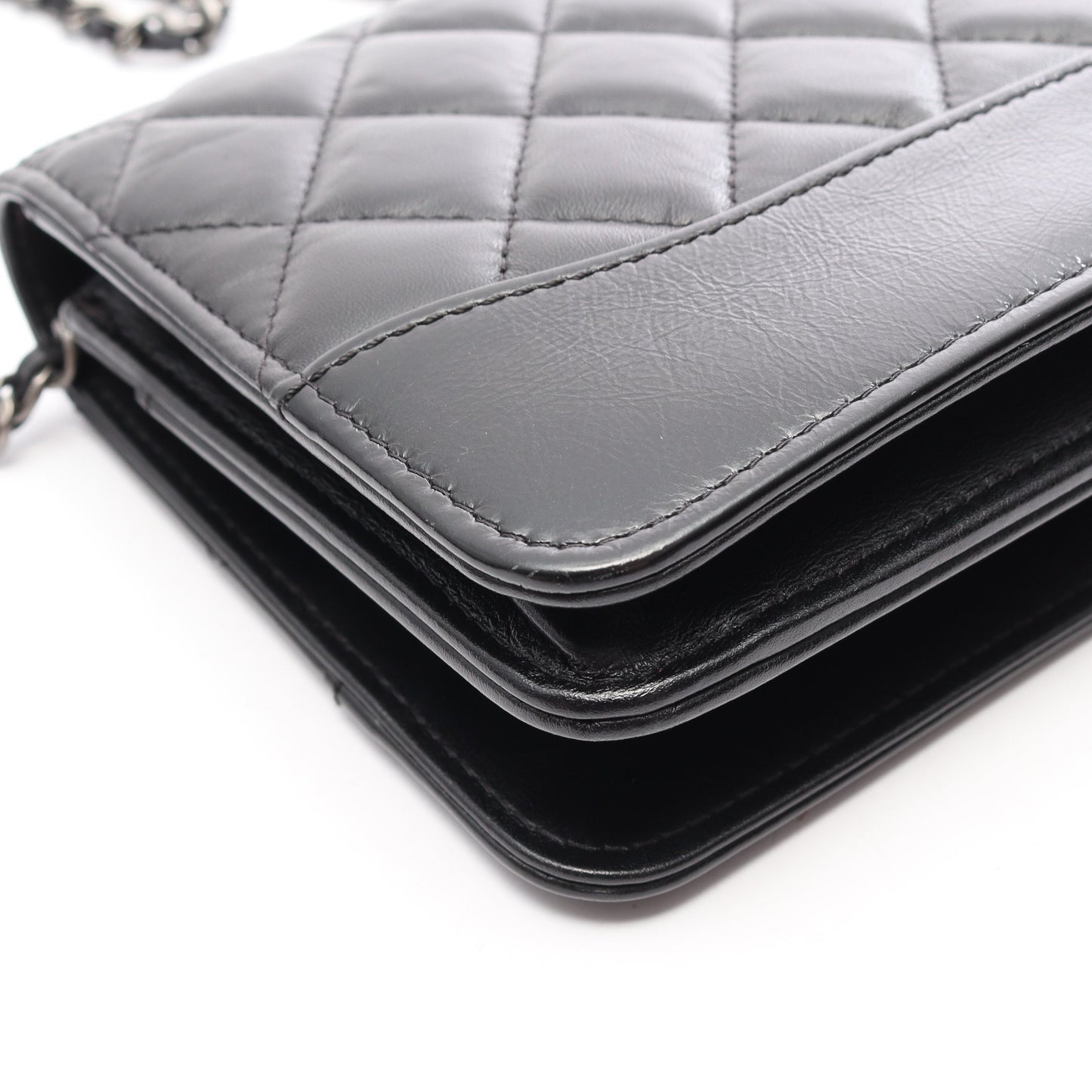ガブリエルドゥ チェーンウォレット レザー ブラック ゴールド金具 シャネル