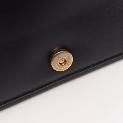 ガブリエルドゥ チェーンウォレット レザー ブラック ゴールド金具 シャネル