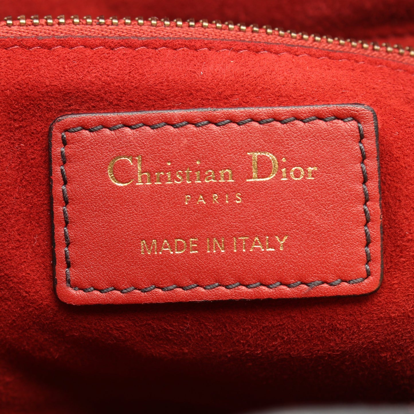 LADY DIOR レディディオール スタッズ 2WAY ハンドバッグ レザー レッドブラウン クリスチャンディオール