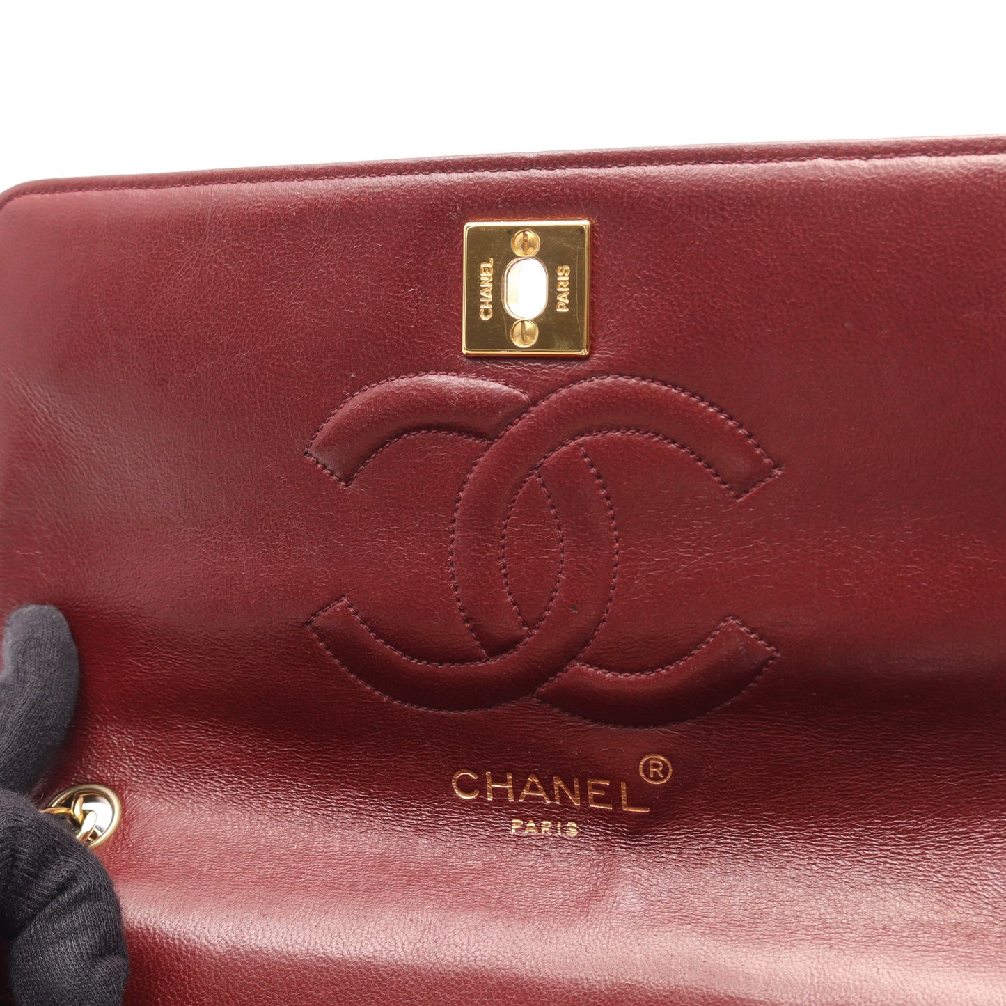 マドモアゼル チェーンショルダーバッグ ラムスキン ブラック ゴールド金具 シャネル バッグ CHANEL