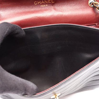 マドモアゼル チェーンショルダーバッグ ラムスキン ブラック ゴールド金具 シャネル バッグ CHANEL