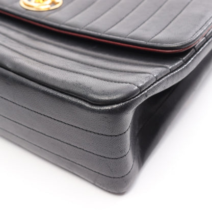 マドモアゼル チェーンショルダーバッグ ラムスキン ブラック ゴールド金具 シャネル バッグ CHANEL