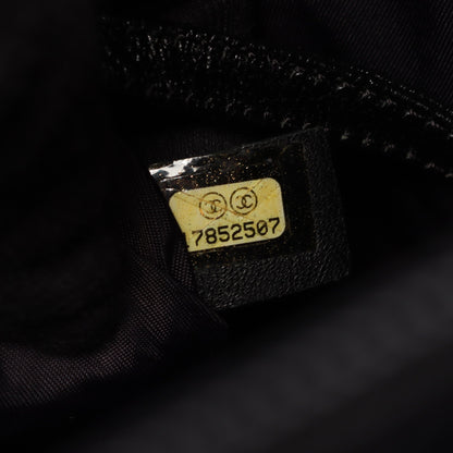 パリビアリッツPM ハンドバッグ トートバッグ コーティングキャンバス レザー ブラック シルバー金具 シャネル