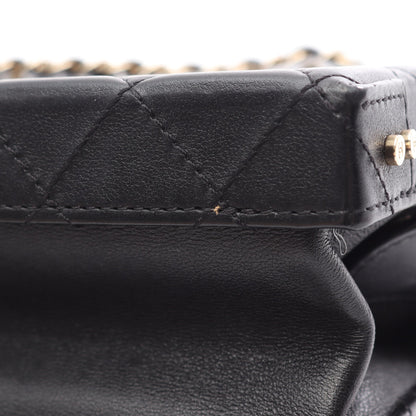 ヴァニティケース マトラッセ 2WAY チェーンショルダーバッグ レザー ブラック ゴールド金具 シャネル バッグ CHANEL