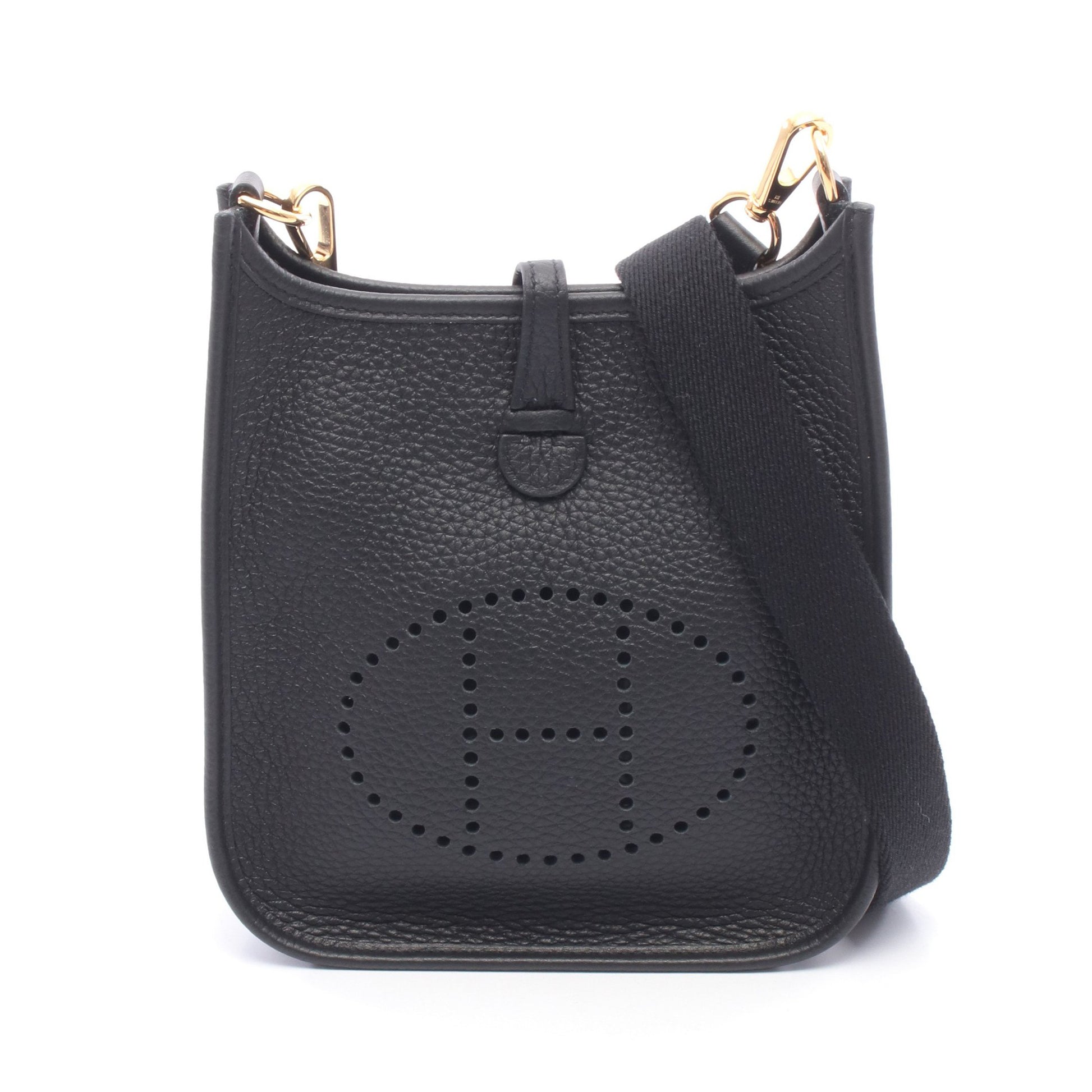 エヴリンTPM ショルダーバッグ トリヨンクレマンス ブラック ゴールド金具 W刻印 エルメス バッグ HERMES