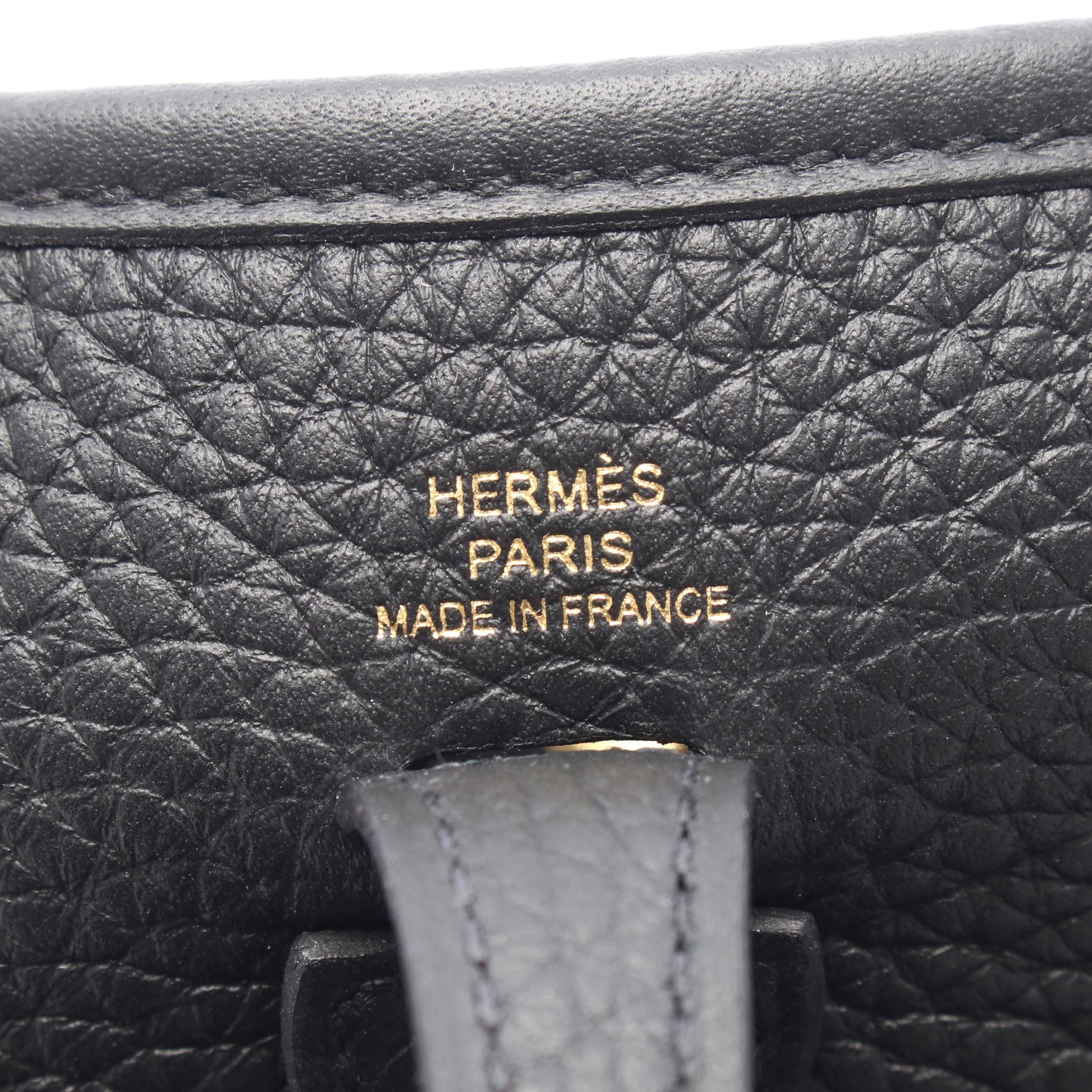 エヴリンTPM ショルダーバッグ トリヨンクレマンス ブラック ゴールド金具 W刻印 エルメス バッグ HERMES