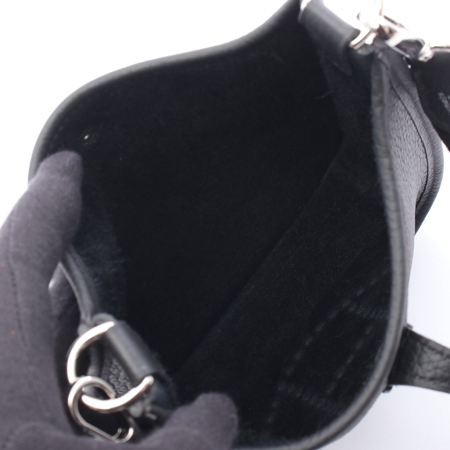 エヴリンTPM ショルダーバッグ トリヨンクレマンス ブラック シルバー金具 W刻印 エルメス バッグ HERMES