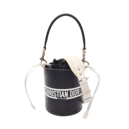 VIBE ヴァイブ マイクロバケットバッグ 2WAY ハンドバッグ レザー ネイビー ホワイト クリスチャンディオール バッグ Christian Dior