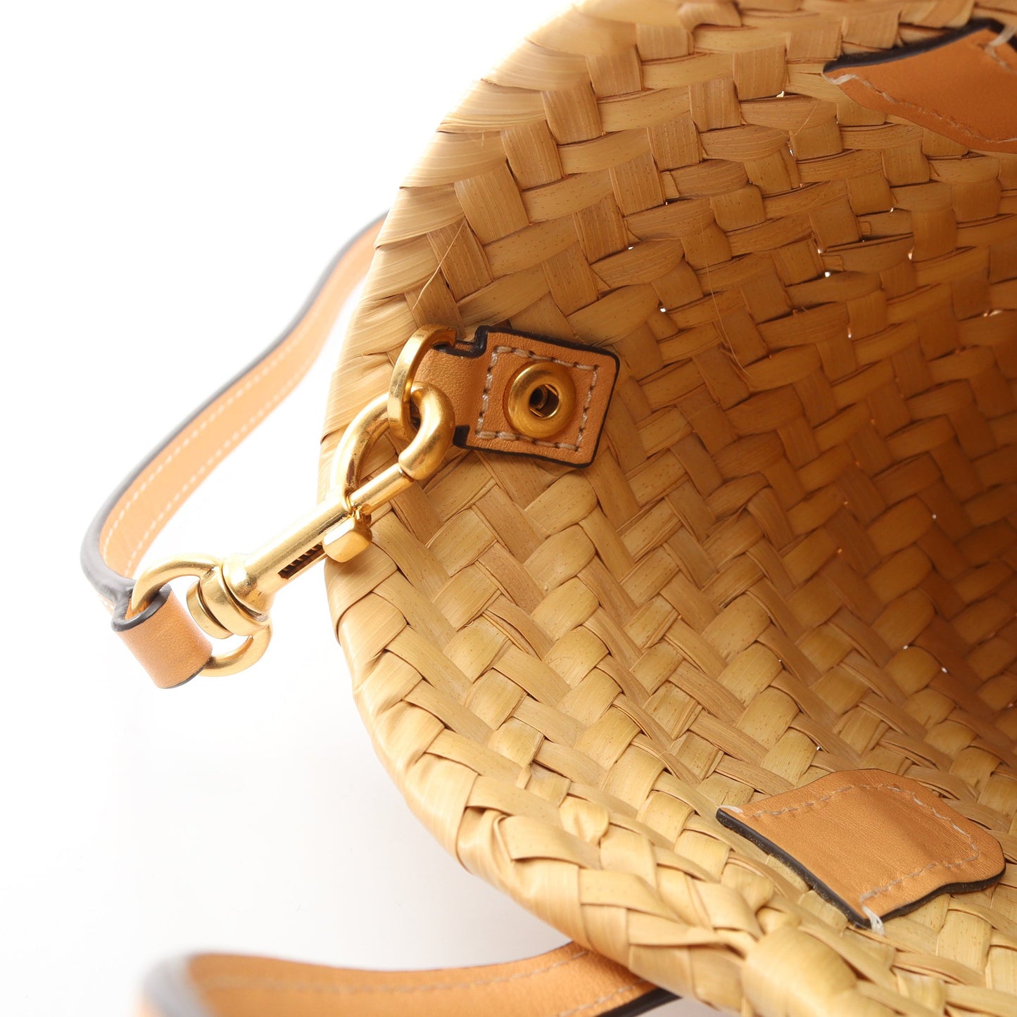 エラ 2WAY かごバッグ ハンドバッグ ストロー レザー アイボリー ライトベージュ イエロー トリーバーチ バッグ TORY BURCH
