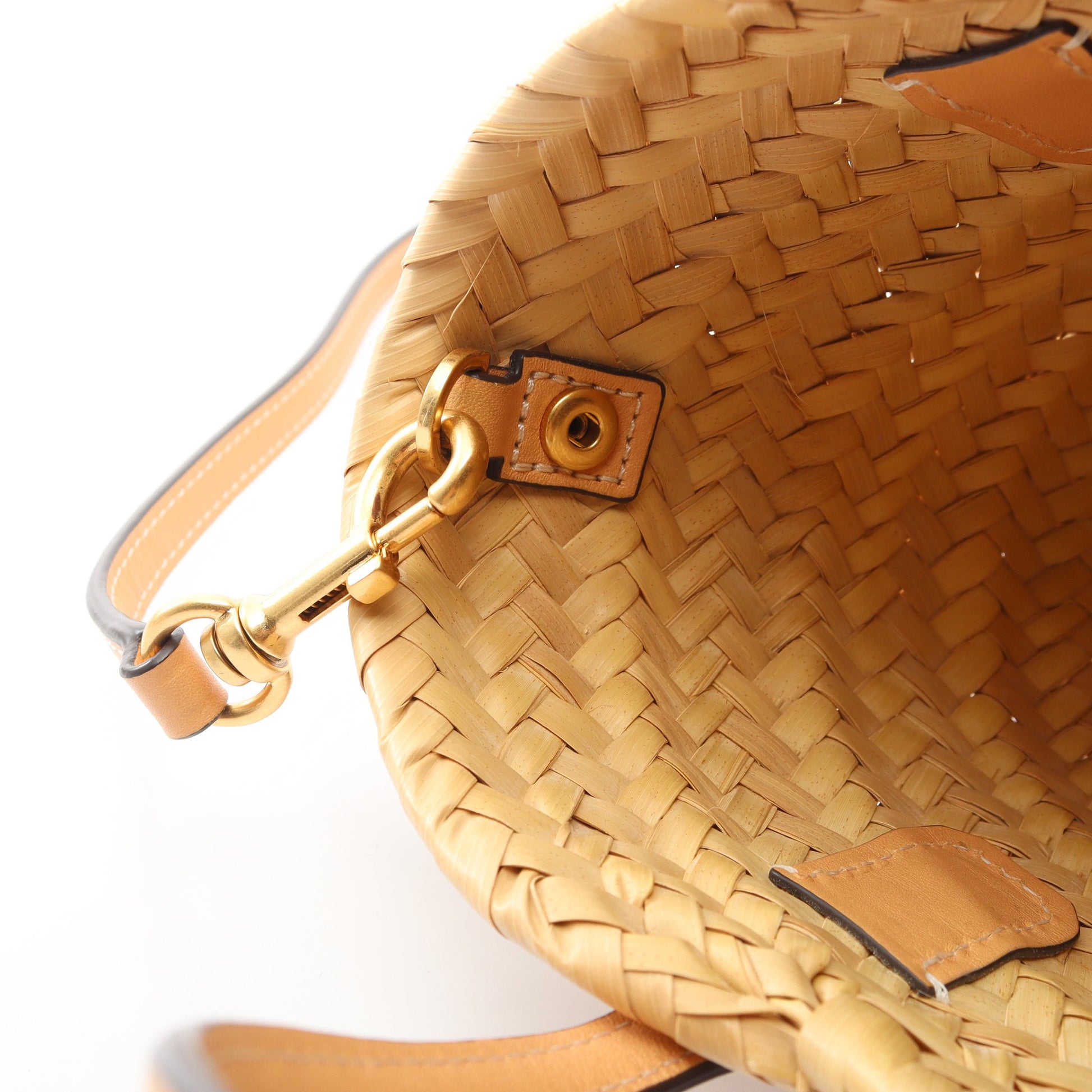 エラ 2WAY かごバッグ ハンドバッグ ストロー レザー アイボリー ライトベージュ イエロー トリーバーチ バッグ TORY BURCH