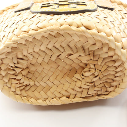 エラ 2WAY かごバッグ ハンドバッグ ストロー レザー アイボリー ライトベージュ イエロー トリーバーチ バッグ TORY BURCH