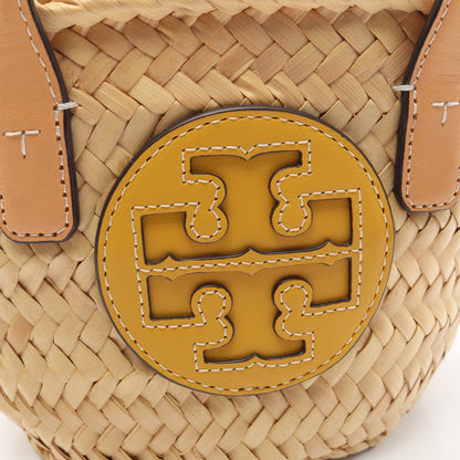 エラ 2WAY かごバッグ ハンドバッグ ストロー レザー アイボリー ライトベージュ イエロー トリーバーチ バッグ TORY BURCH