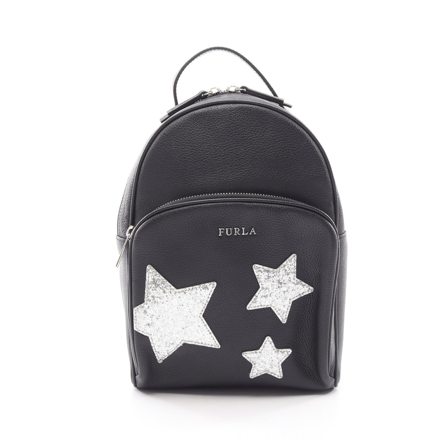 Frida Star バックパック リュックサック レザー ブラック シルバー フルラ
