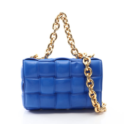 ザ チェーン カセット 2WAY チェーンショルダーバッグ レザー7 ブルー ボッテガヴェネタ バッグ BOTTEGA VENETA