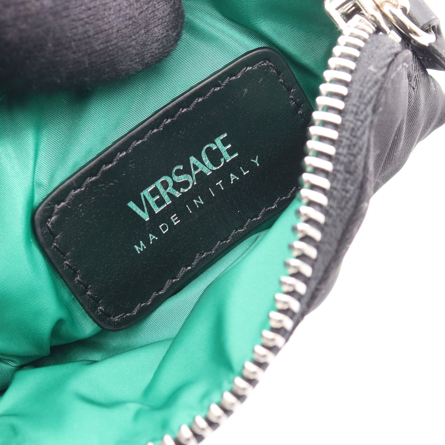 メデューサ ミニ ショルダーバッグ ナイロン レザー ブラック ヴェルサーチ バッグ Versace