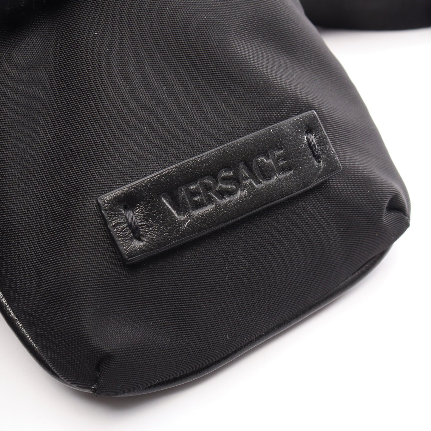 メデューサ ミニ ショルダーバッグ ナイロン レザー ブラック ヴェルサーチ バッグ Versace