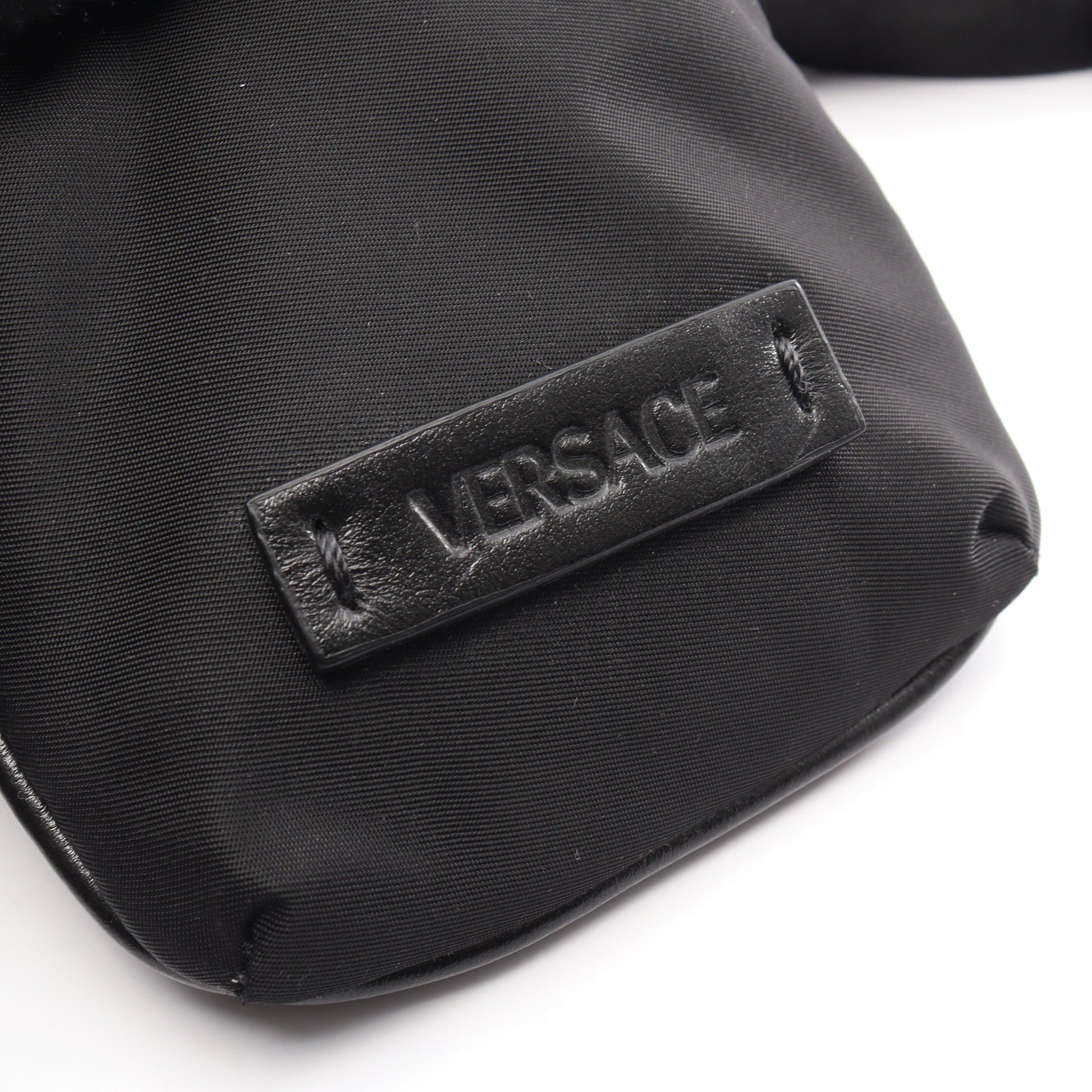 メデューサ ミニ ショルダーバッグ ナイロン レザー ブラック ヴェルサーチ バッグ Versace