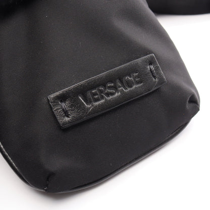 メデューサ ミニ ショルダーバッグ ナイロン レザー ブラック ヴェルサーチ バッグ Versace