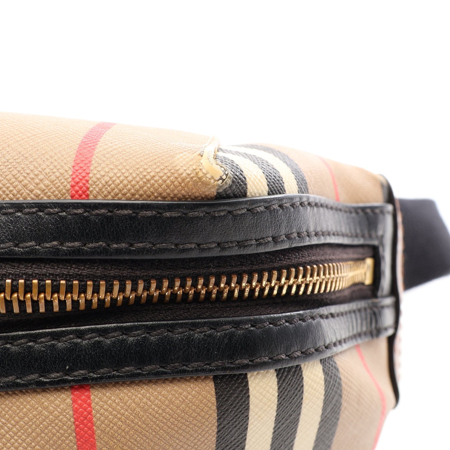 アイコンストライプ ボディバッグ PVC レザー ベージュ マルチカラー バーバリー バッグ BURBERRY