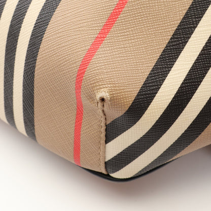 アイコンストライプ ボディバッグ PVC レザー ベージュ マルチカラー バーバリー バッグ BURBERRY