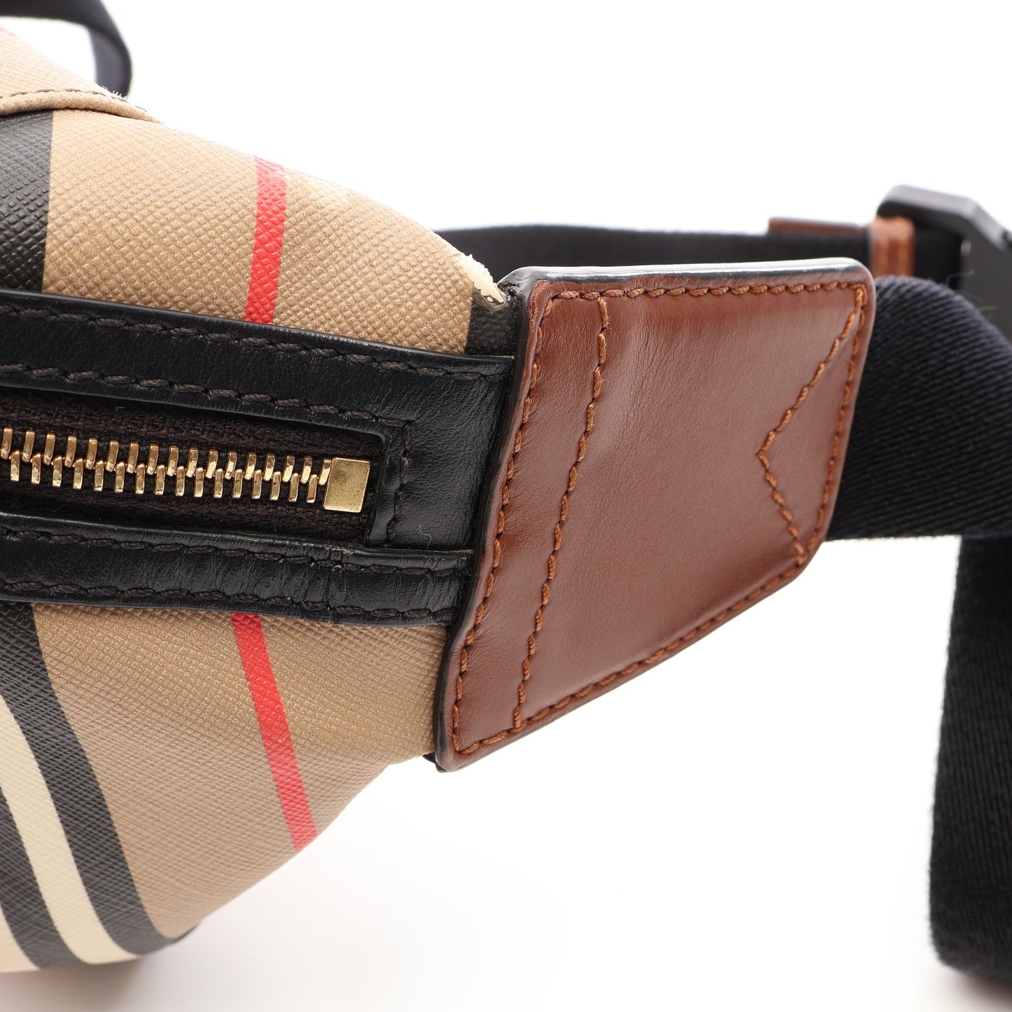 アイコンストライプ ボディバッグ PVC レザー ベージュ マルチカラー バーバリー バッグ BURBERRY