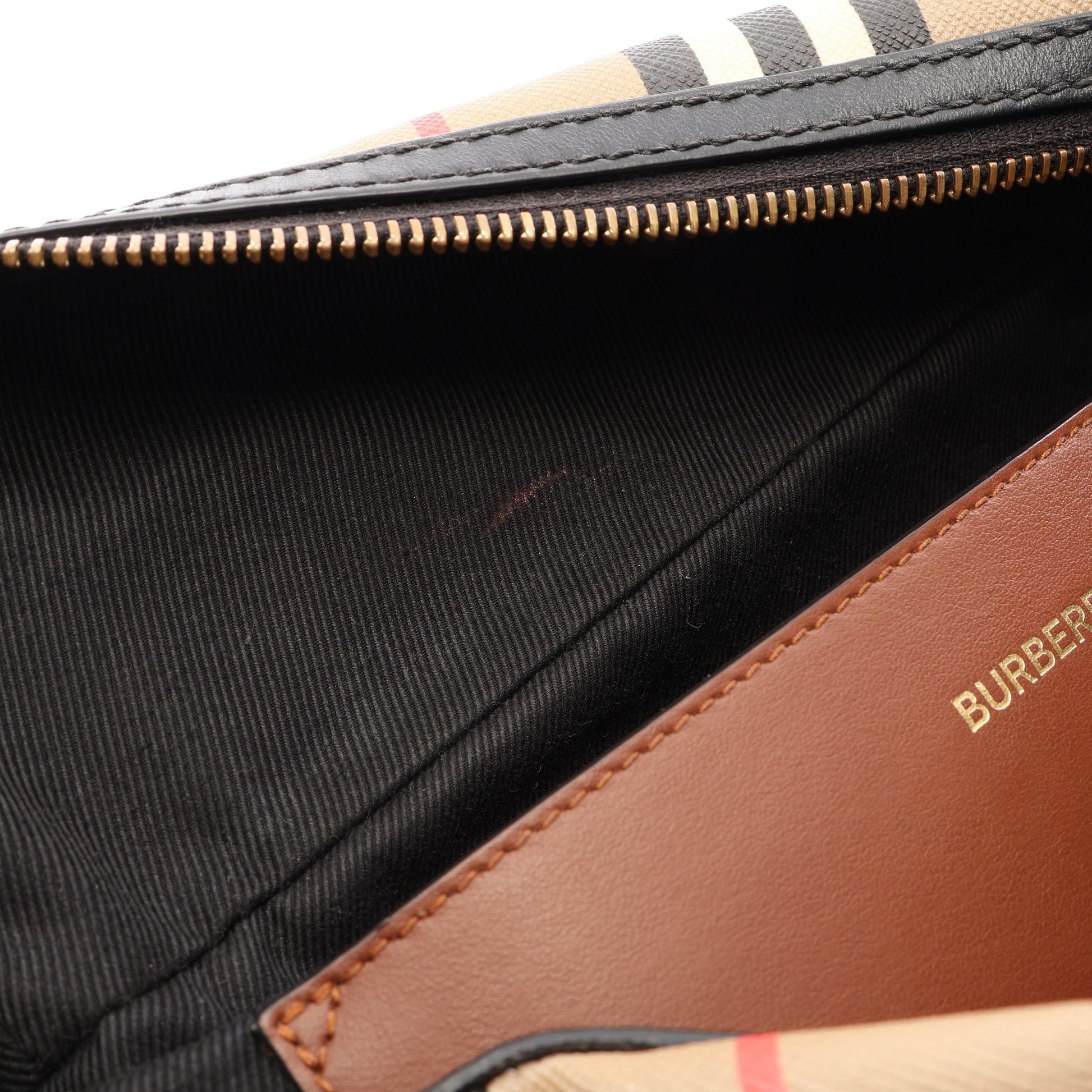 アイコンストライプ ボディバッグ PVC レザー ベージュ マルチカラー バーバリー バッグ BURBERRY
