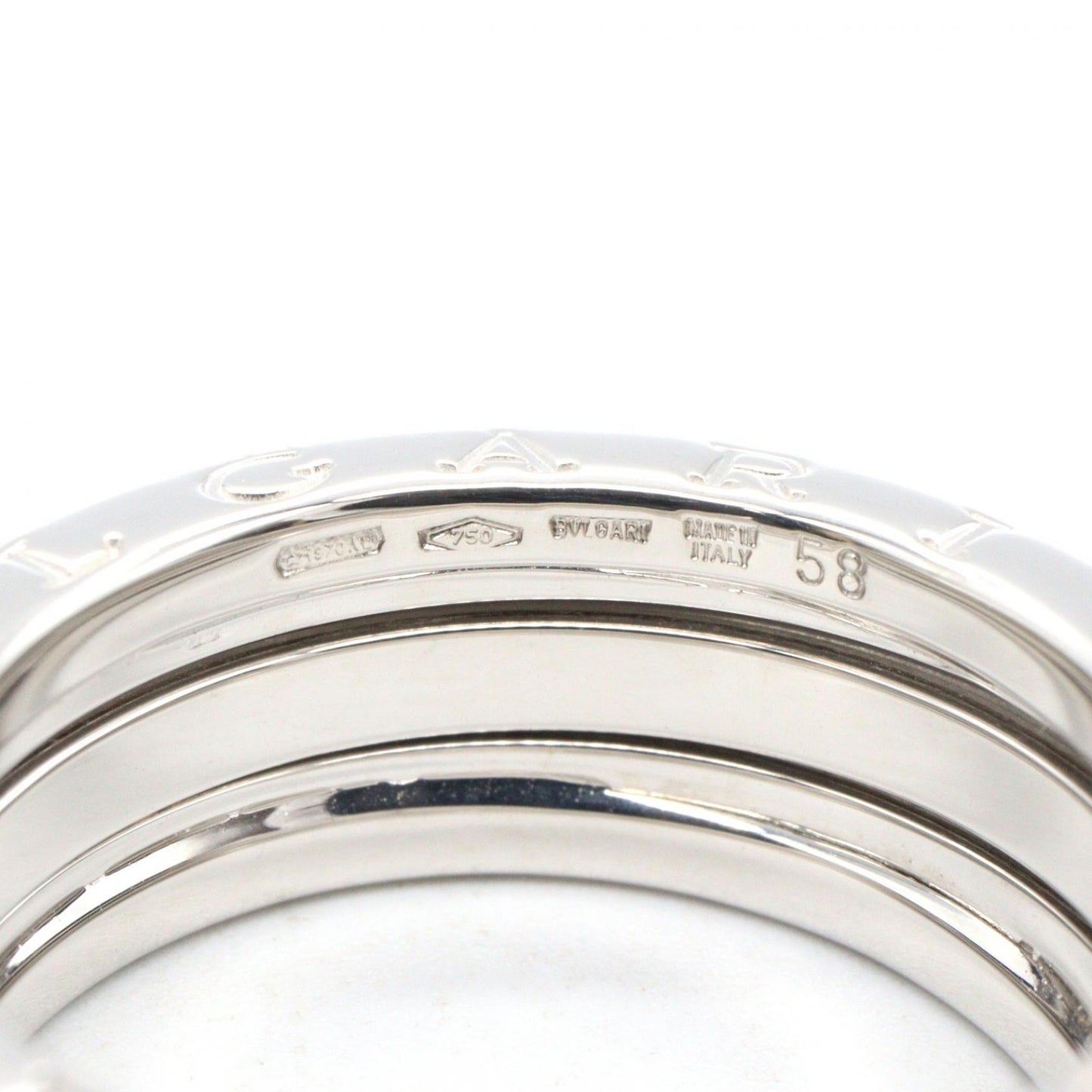 B-zero1 ビーゼロワン リング 3バンド リング 指輪 K18WG ホワイトゴールド ブルガリ アクセサリー BVLGARI