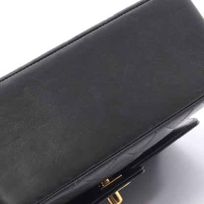 ミニマトラッセ トップハンドル ハンドバッグ ラムスキン ブラック ゴールド金具 シャネル