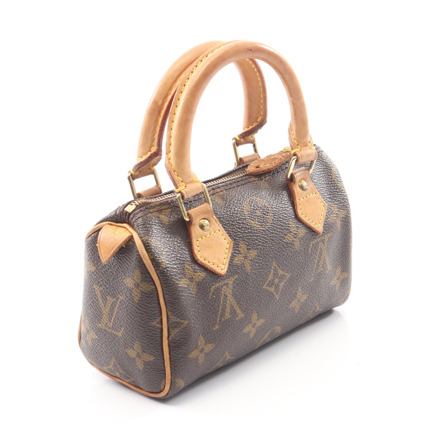 ミニスピーディ モノグラム ハンドバッグ PVC レザー ブラウン ルイヴィトン バッグ LOUIS VUITTON