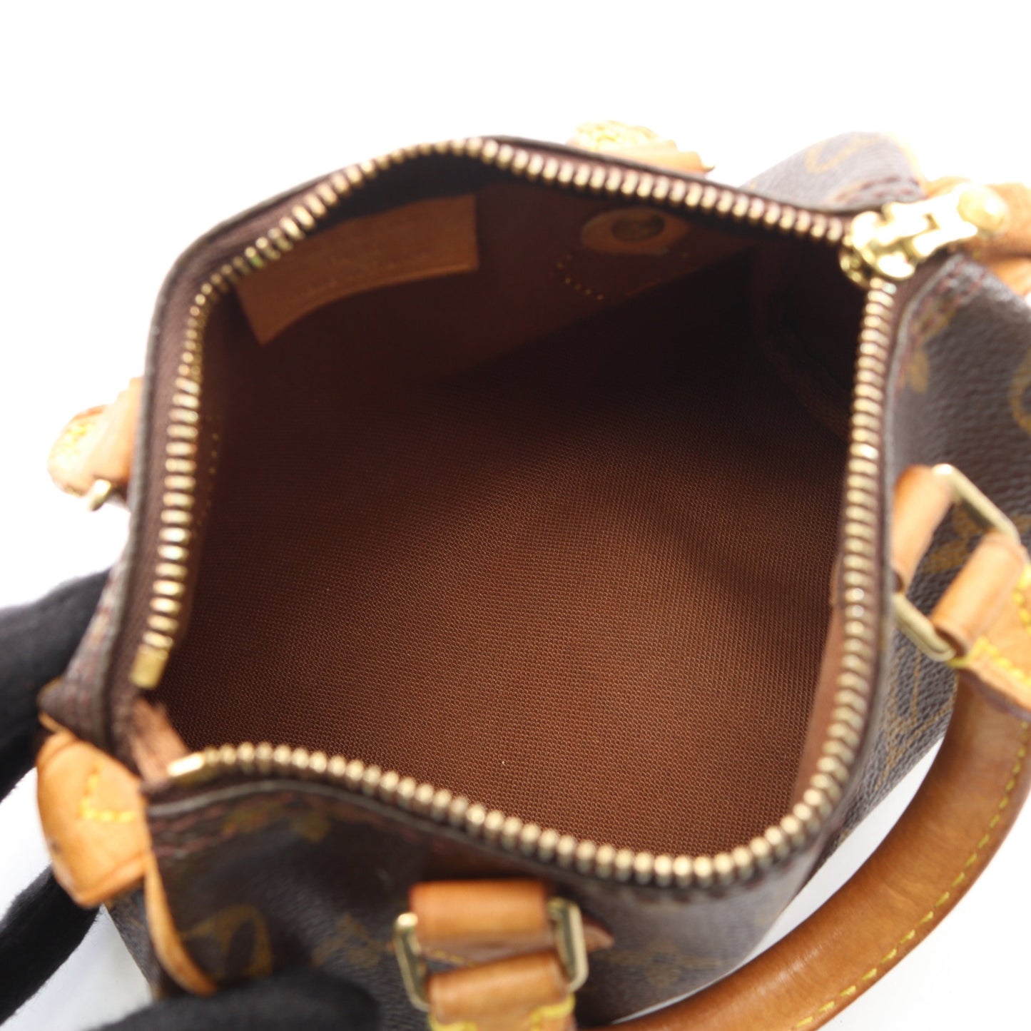 ミニスピーディ モノグラム ハンドバッグ PVC レザー ブラウン ルイヴィトン バッグ LOUIS VUITTON