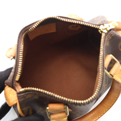ミニスピーディ モノグラム ハンドバッグ PVC レザー ブラウン ルイヴィトン バッグ LOUIS VUITTON