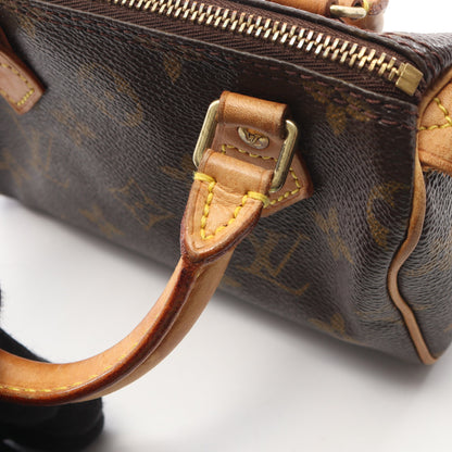 ミニスピーディ モノグラム ハンドバッグ PVC レザー ブラウン ルイヴィトン バッグ LOUIS VUITTON