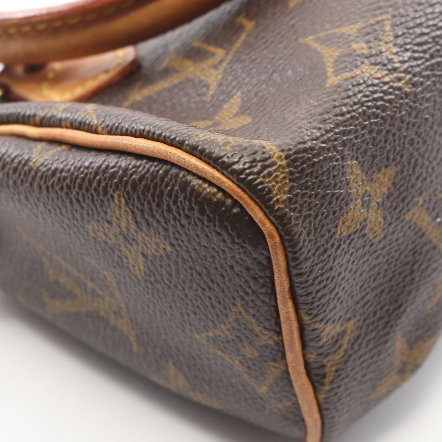 ミニスピーディ モノグラム ハンドバッグ PVC レザー ブラウン ルイヴィトン バッグ LOUIS VUITTON