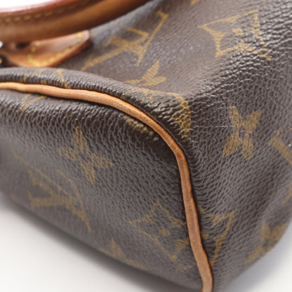 ミニスピーディ モノグラム ハンドバッグ PVC レザー ブラウン ルイヴィトン バッグ LOUIS VUITTON