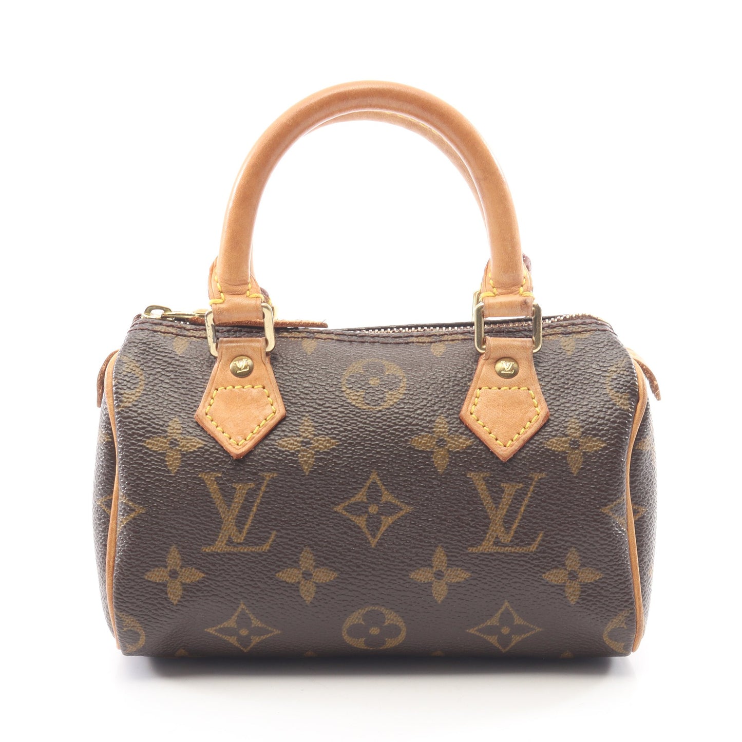 ミニスピーディ モノグラム ハンドバッグ PVC レザー ブラウン ルイヴィトン バッグ LOUIS VUITTON