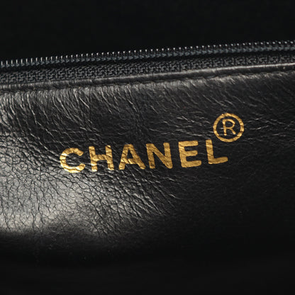 ココマーク ショルダーバッグ トートバッグ キャビアスキン ブラック ゴールド金具 シャネル