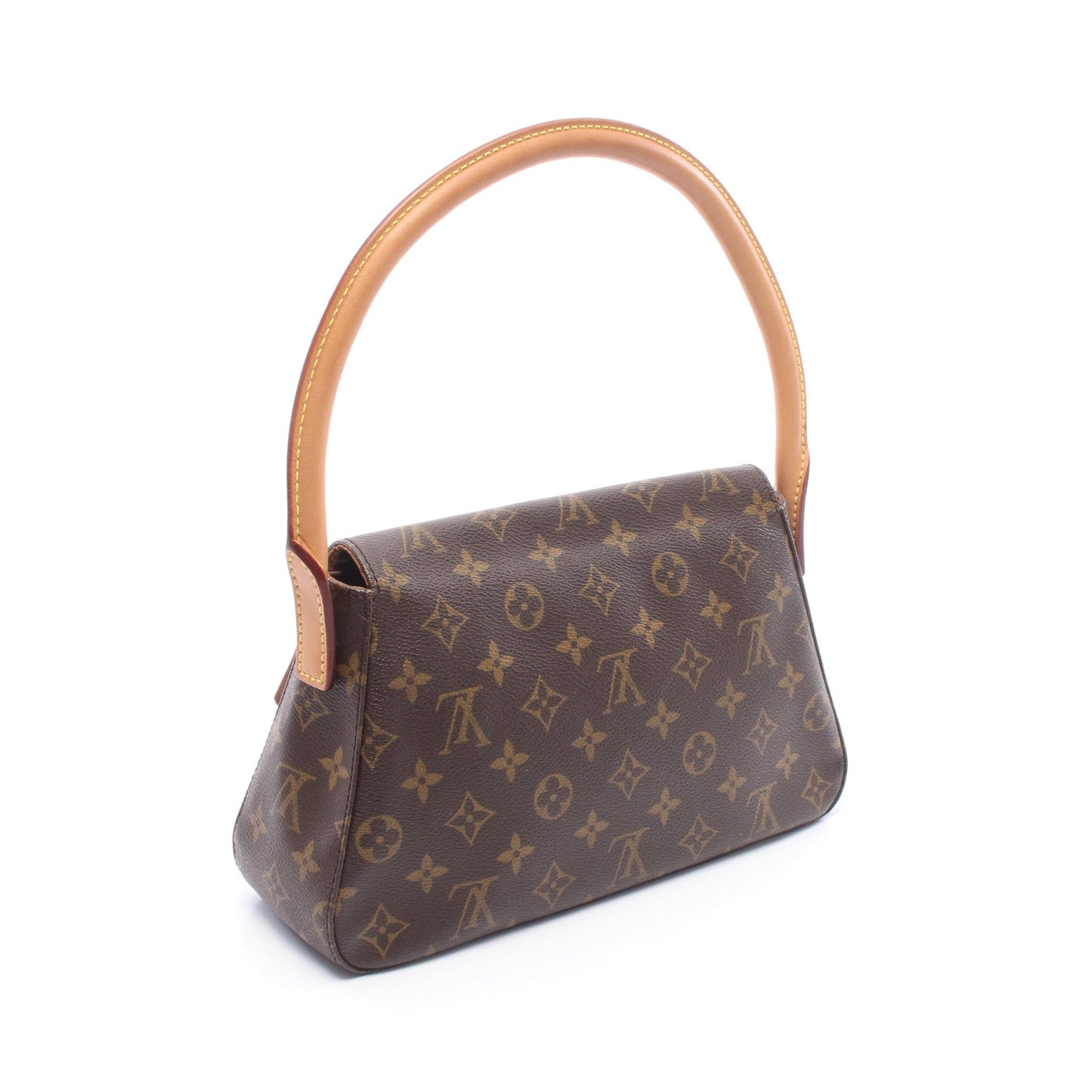 ミニルーピング モノグラム ハンドバッグ PVC レザー ブラウン ルイヴィトン バッグ LOUIS VUITTON