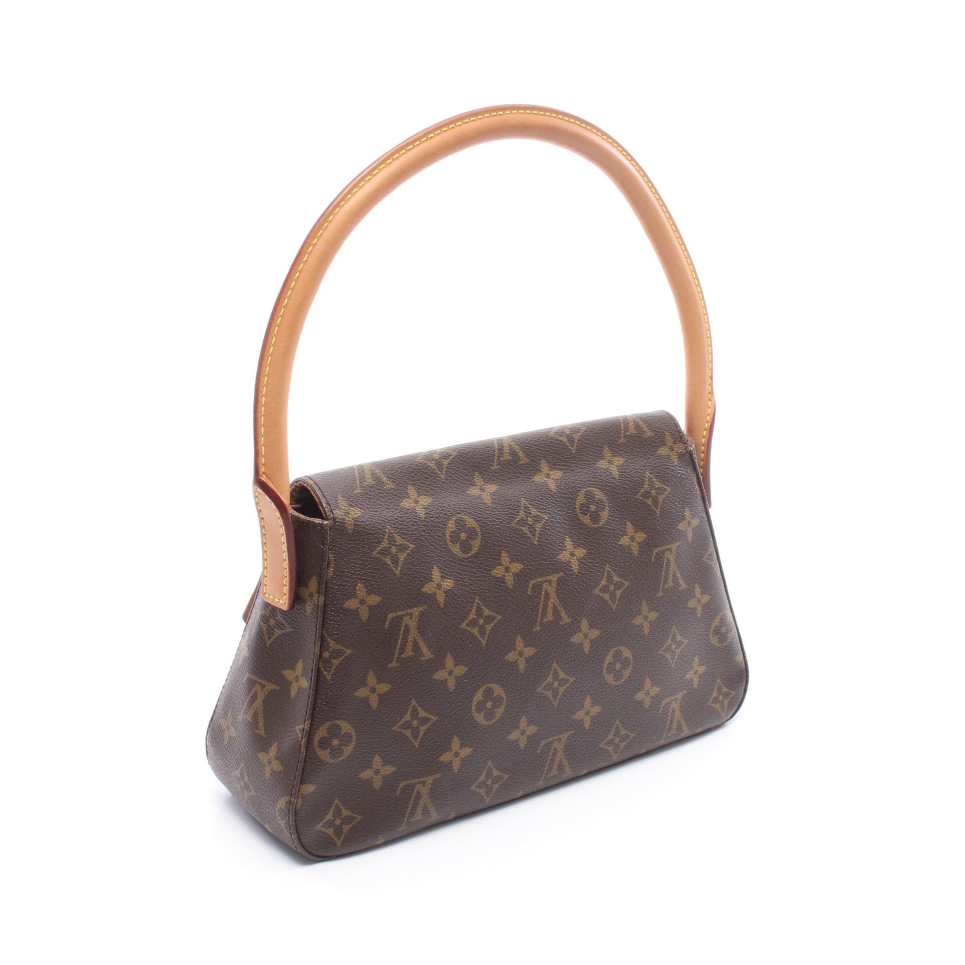 ミニルーピング モノグラム ハンドバッグ PVC レザー ブラウン ルイヴィトン バッグ LOUIS VUITTON