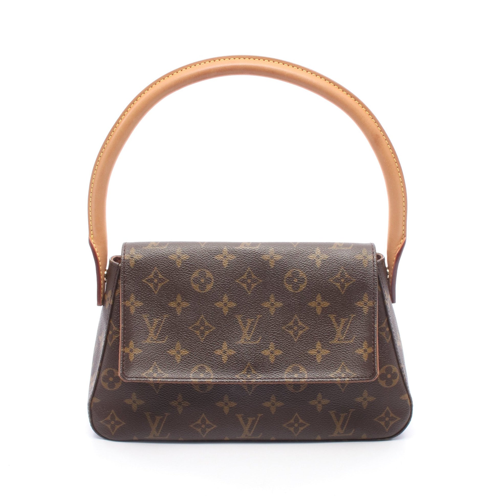 ミニルーピング モノグラム ハンドバッグ PVC レザー ブラウン ルイヴィトン バッグ LOUIS VUITTON