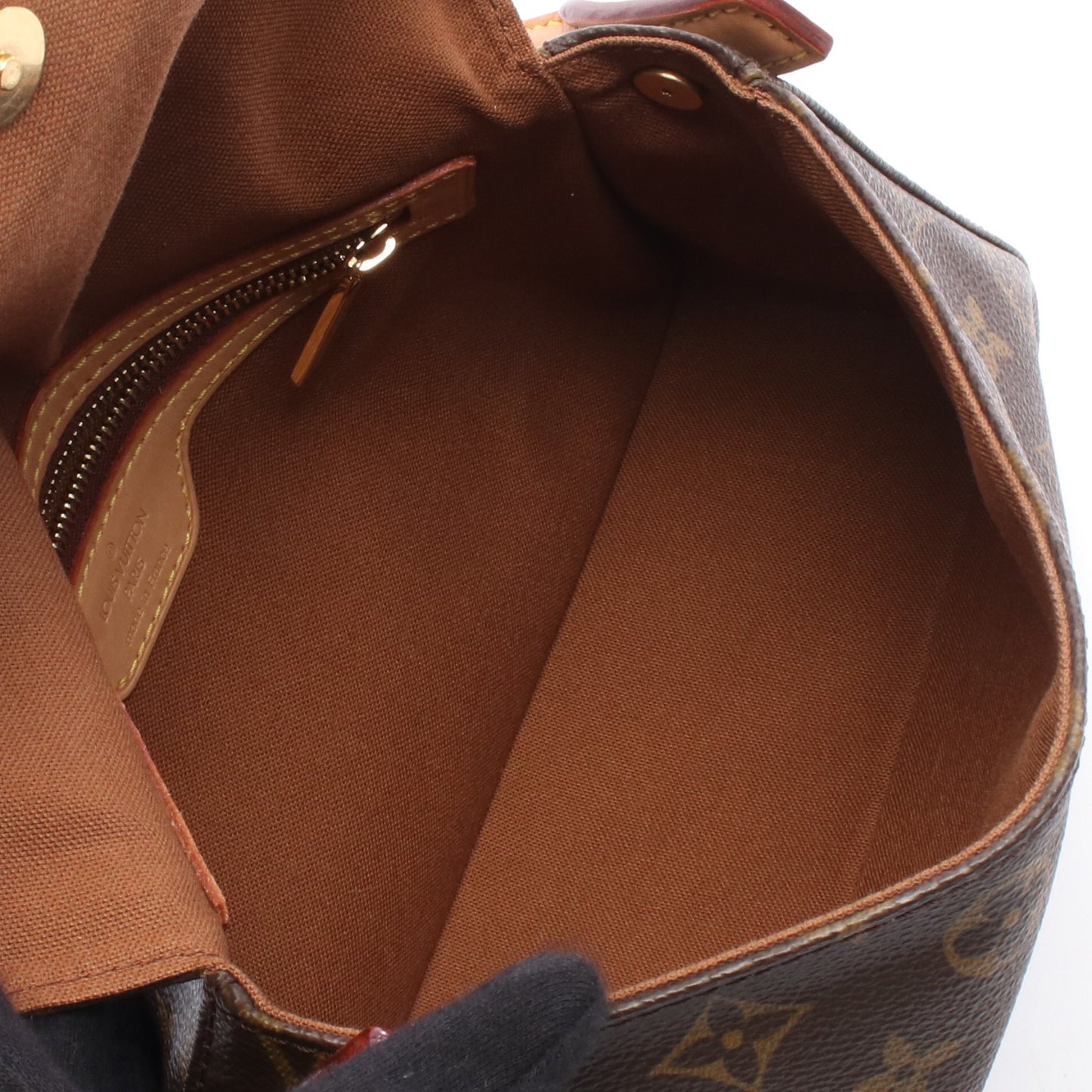 ミニルーピング モノグラム ハンドバッグ PVC レザー ブラウン ルイヴィトン バッグ LOUIS VUITTON
