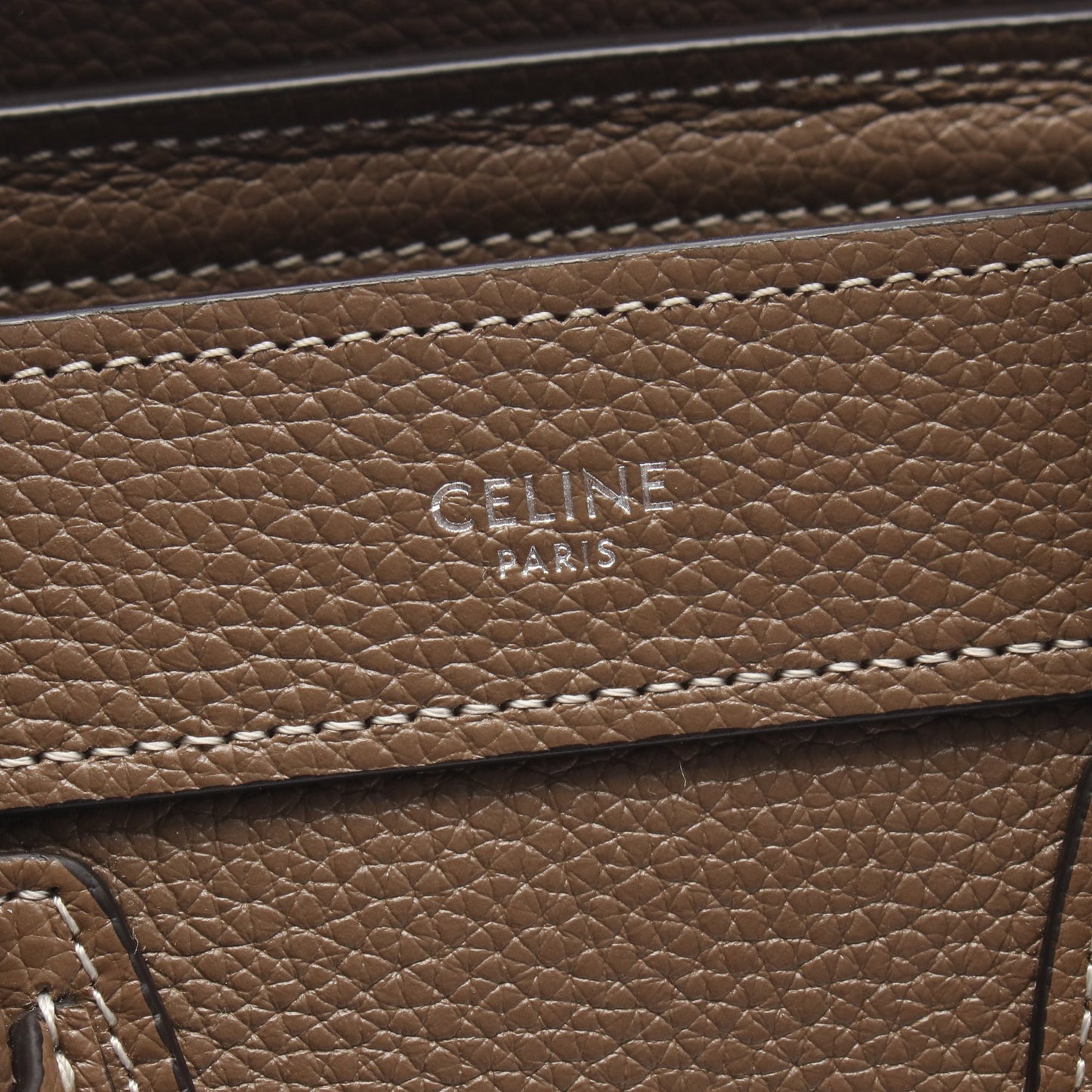 ラゲージ ナノショッパー 2WAY ハンドバッグ レザー グレーベージュ セリーヌ バッグ CELINE