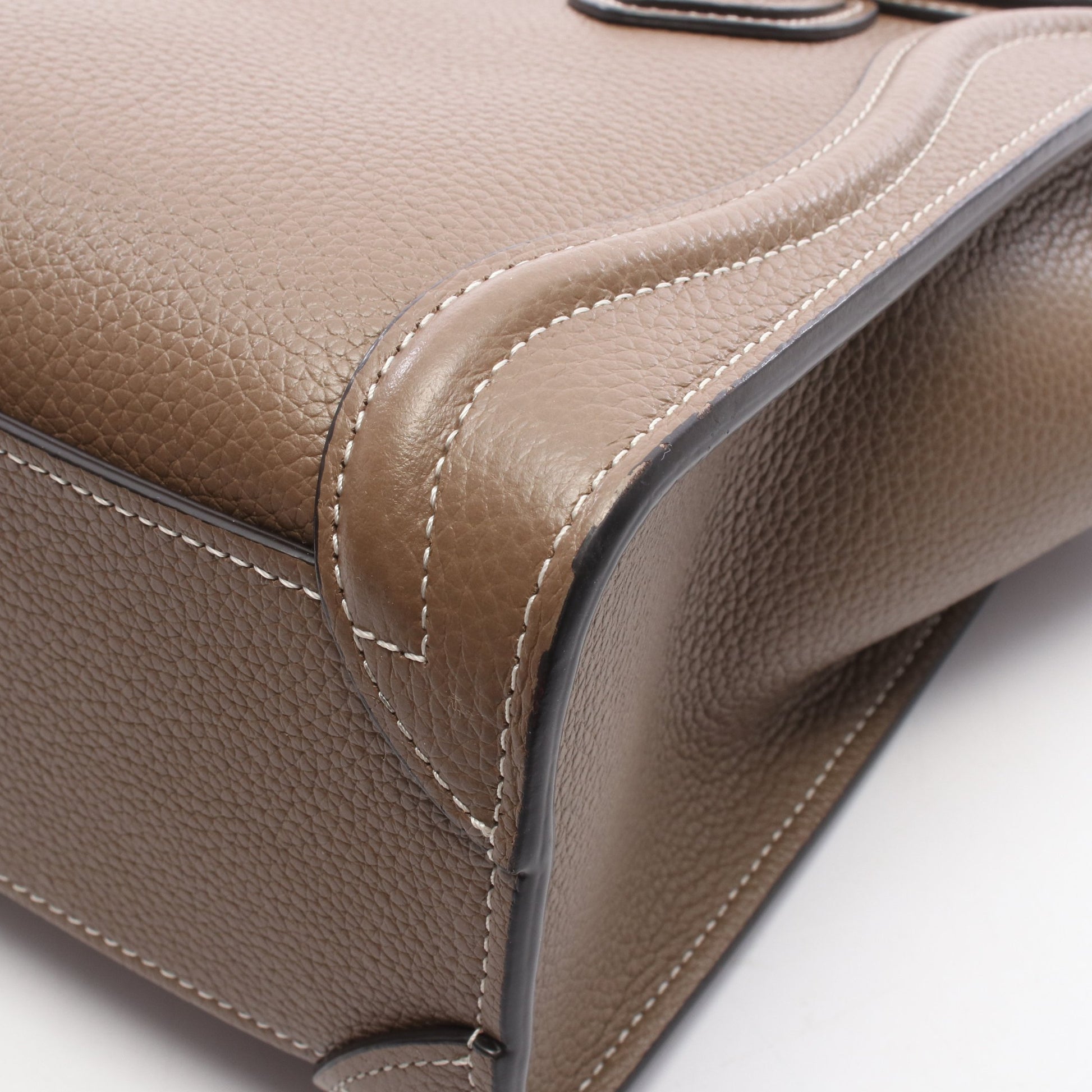 ラゲージ ナノショッパー 2WAY ハンドバッグ レザー グレーベージュ セリーヌ バッグ CELINE