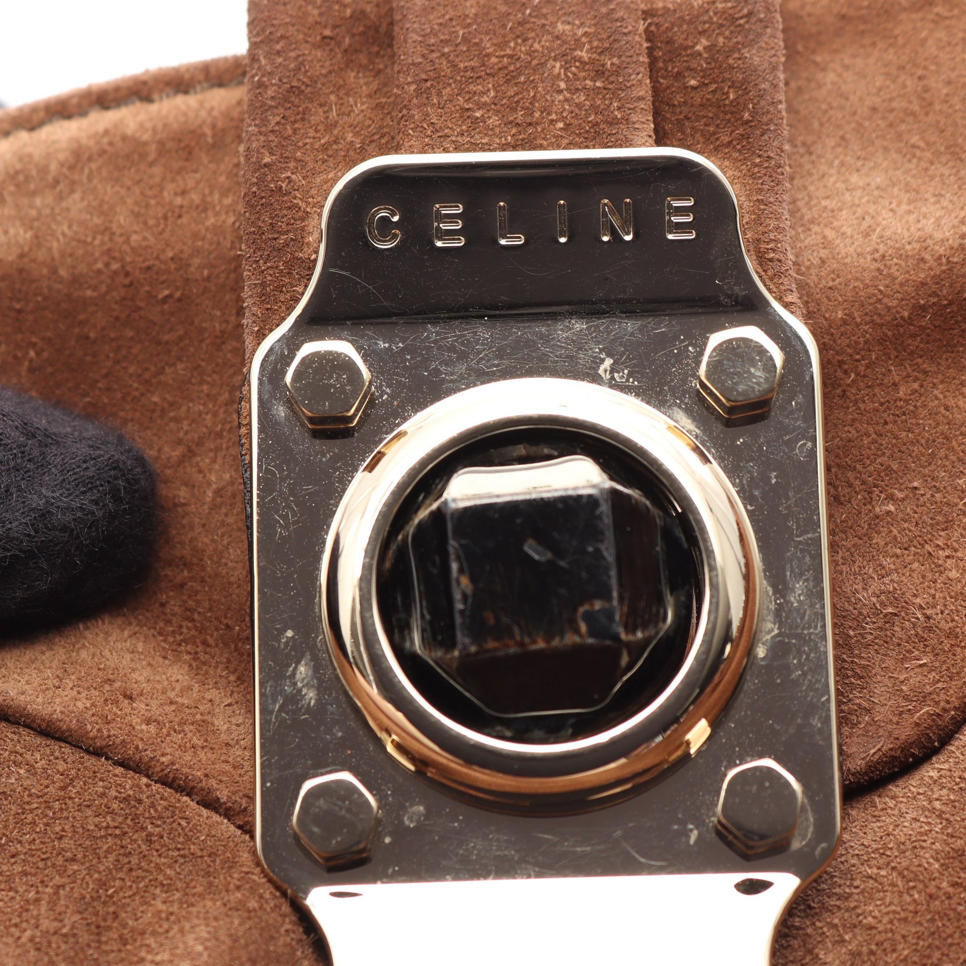 フリンジ ショルダーバッグ スエード ブラウン セリーヌ バッグ CELINE