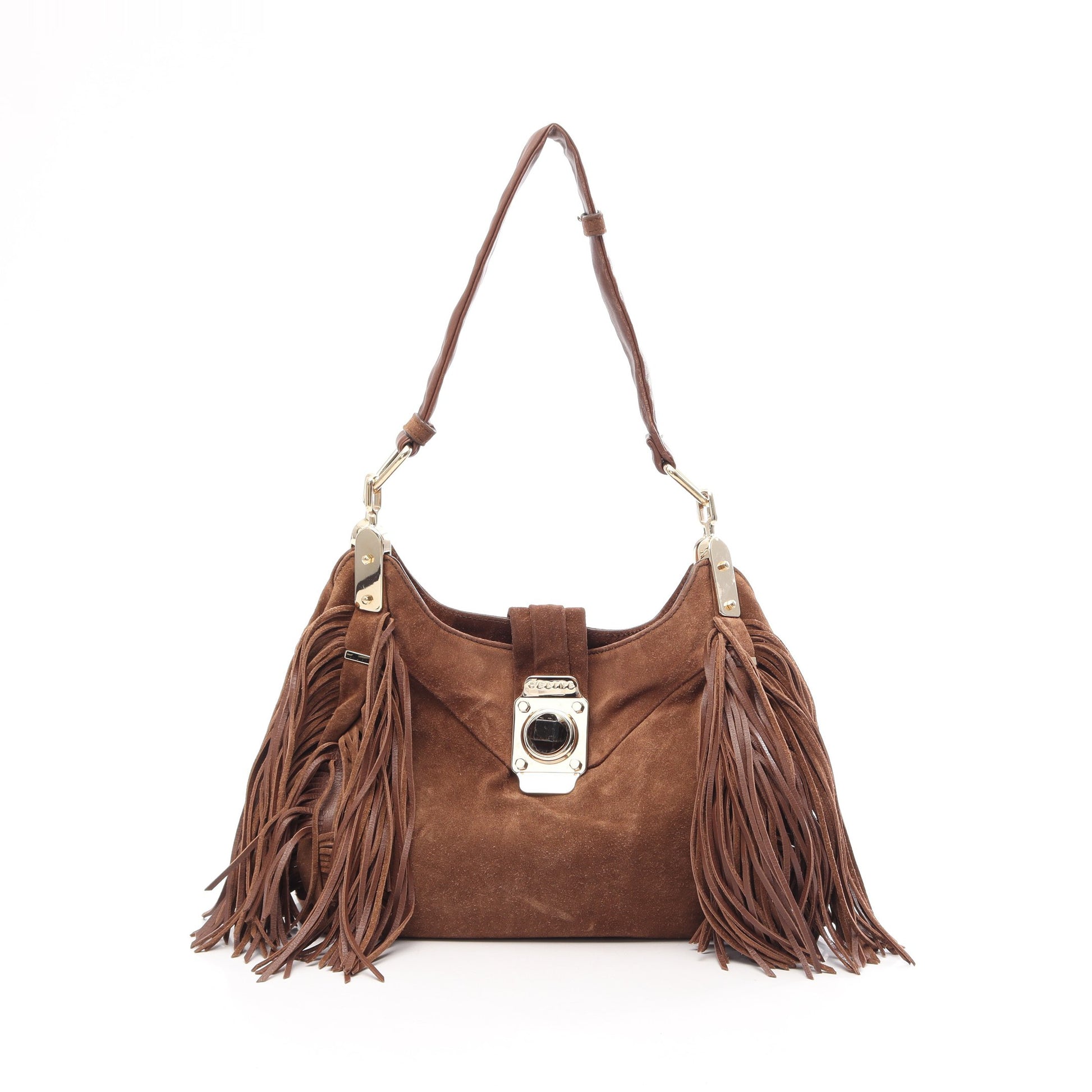 フリンジ ショルダーバッグ スエード ブラウン セリーヌ バッグ CELINE