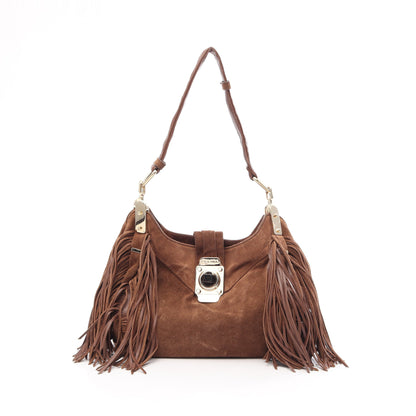 フリンジ ショルダーバッグ スエード ブラウン セリーヌ バッグ CELINE