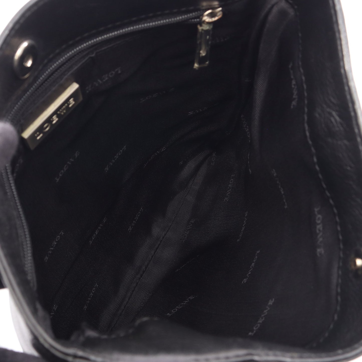 アナグラム ショルダーバッグ レザー ブラック ロエベ バッグ LOEWE