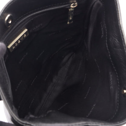 アナグラム ショルダーバッグ レザー ブラック ロエベ バッグ LOEWE