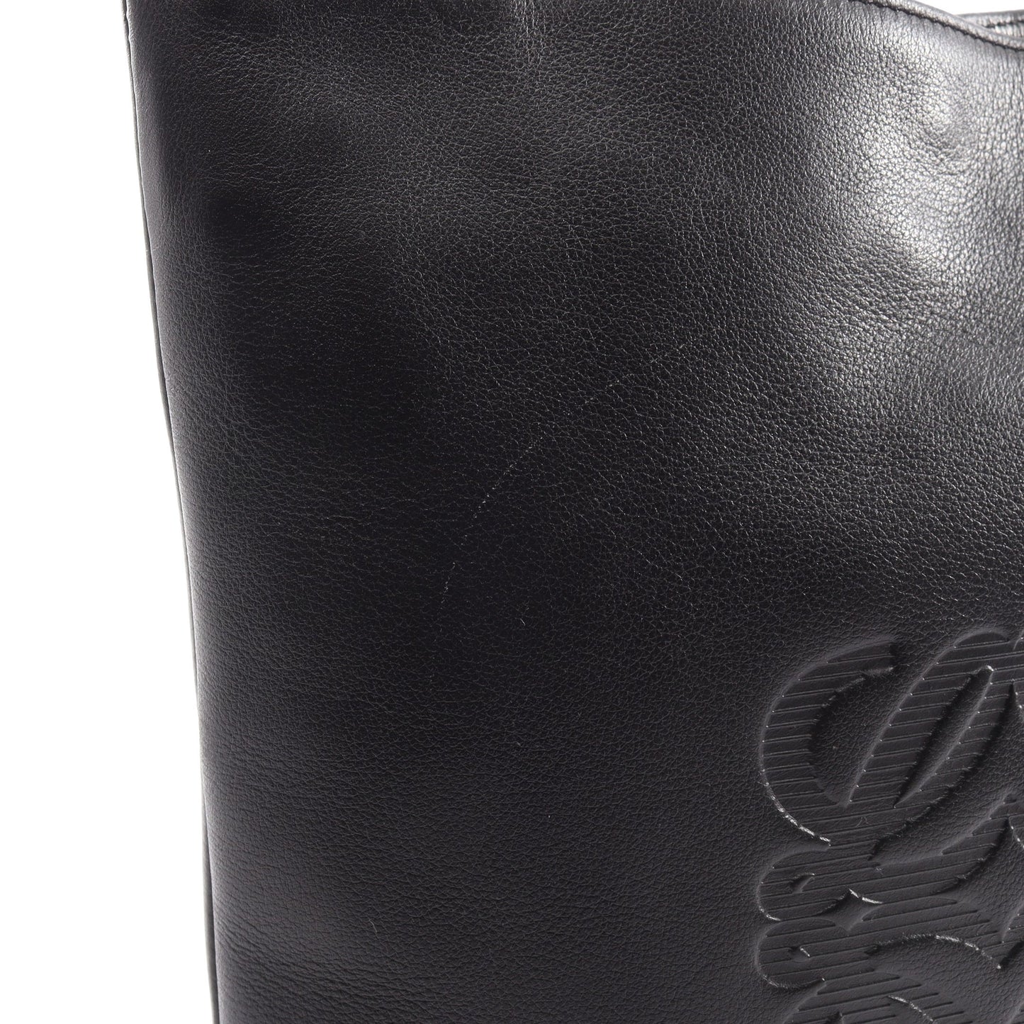 アナグラム ショルダーバッグ レザー ブラック ロエベ バッグ LOEWE