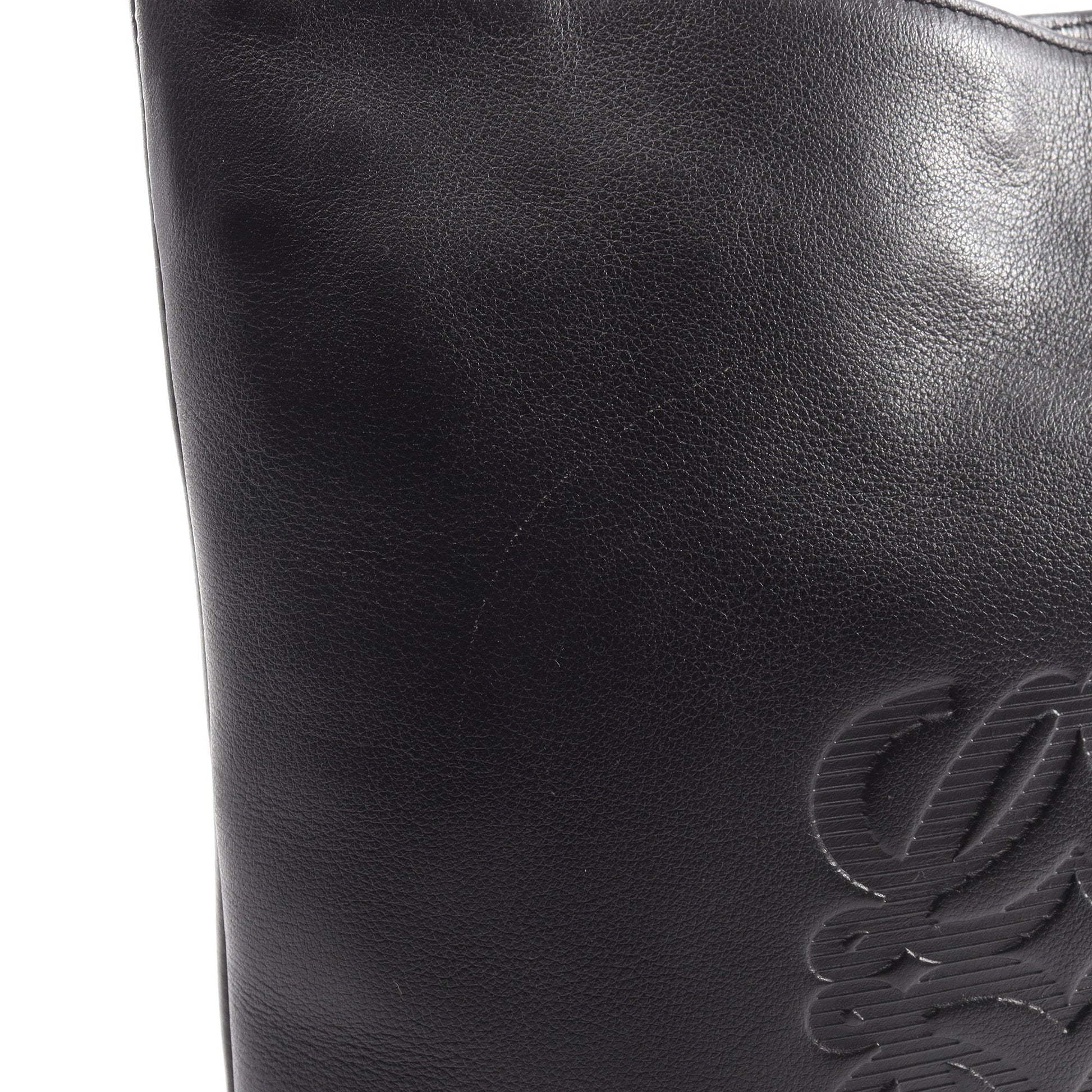 アナグラム ショルダーバッグ レザー ブラック ロエベ バッグ LOEWE